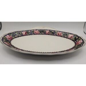 GRINDLEY MARLBOROUGH Royal Petal Chester Cake Plate Floral English  Vintage READ